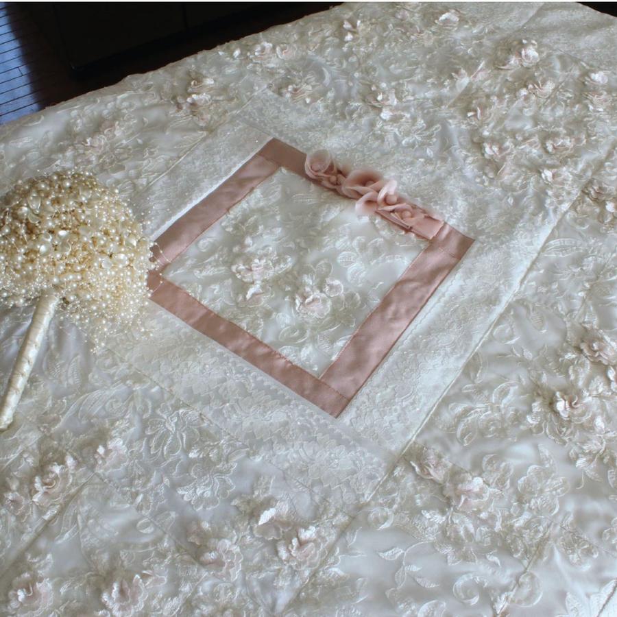 baby blanket made from bridesmaid dress Baby Blanket Out of Bridesmaid Dress