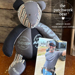 Aaron's memory bear made from clothes