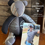 Aaron's memory bear made from clothes