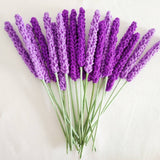Crocheted lavender bouquet in various shades of purple