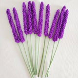 Purple lavender stems.