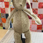 Memory Bunny by The Patchwork Bear made from favorite clothing and fabrics