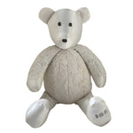 Wedding bear 8-15 with lace detail and date 8-15-87