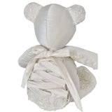 Wedding bear back detail with ribbon and lace