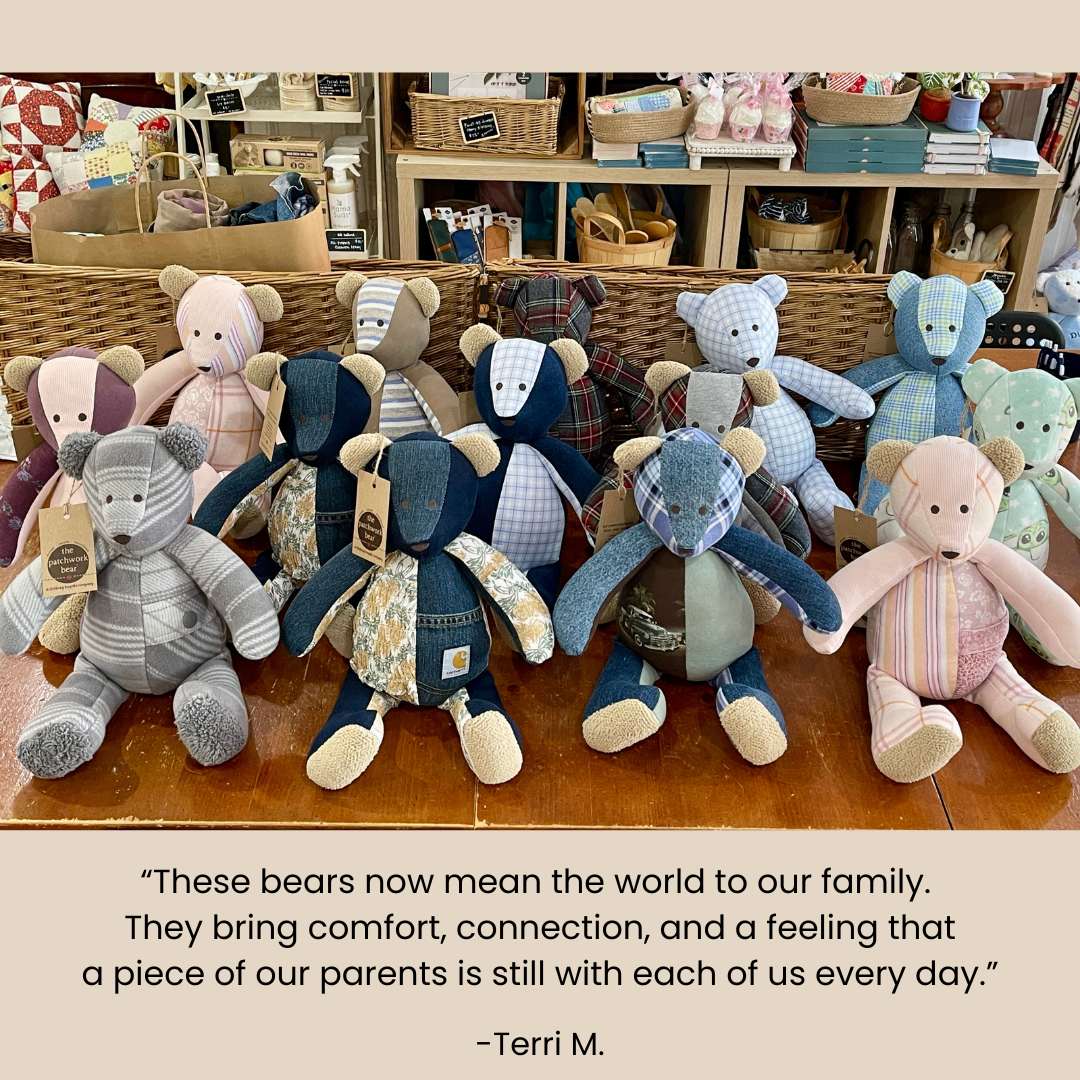 Terri’s Story: 14 Memory Bears Made From Her Parents’ Clothing