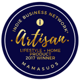 Blue and gold Artisan award badge.