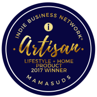 Blue and gold Artisan award badge.