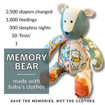 Memory bear made from baby clothes