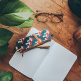 Navy Mushroom Notebook Pouch