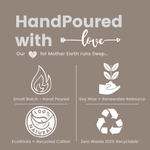 Text and icons on a brown background.