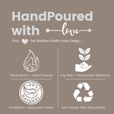 Text and icons on a brown background.