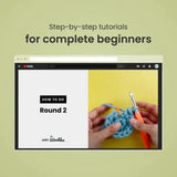 Screenshot of a crochet tutorial, round 2.