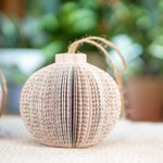 Ornament made from book pages.