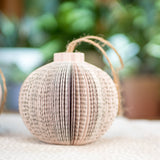 Ornament made from book pages.