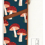 Navy Mushroom Notebook Pouch