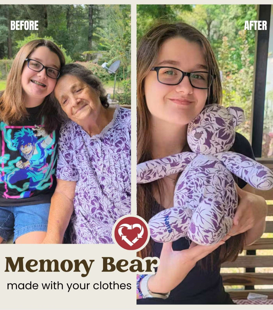 Memory Bear made with loved ones clothes to save memories 