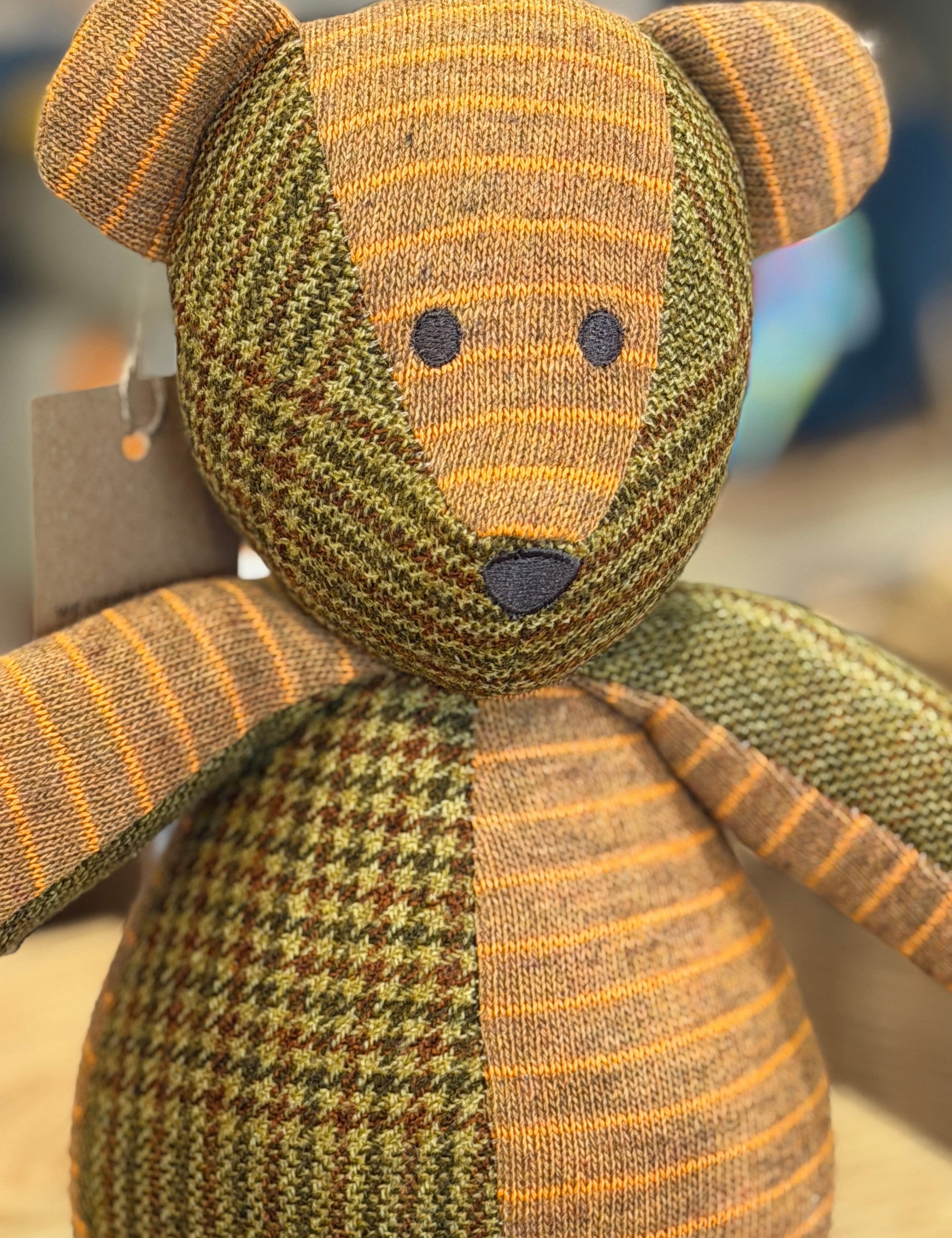 Memory bear made with favorite shirts by The Patchwork Bear