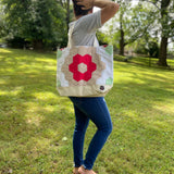 Woman with quilt bag, Photo Sep 12 2023