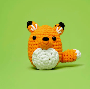 Crocheted fox screenshot from June 16, 2023