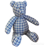 Simple Bereavement Bear in blue plaid