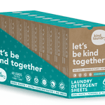 Box of laundry detergent sheets.