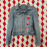 Denim Jacket with vintage patchwork quilting