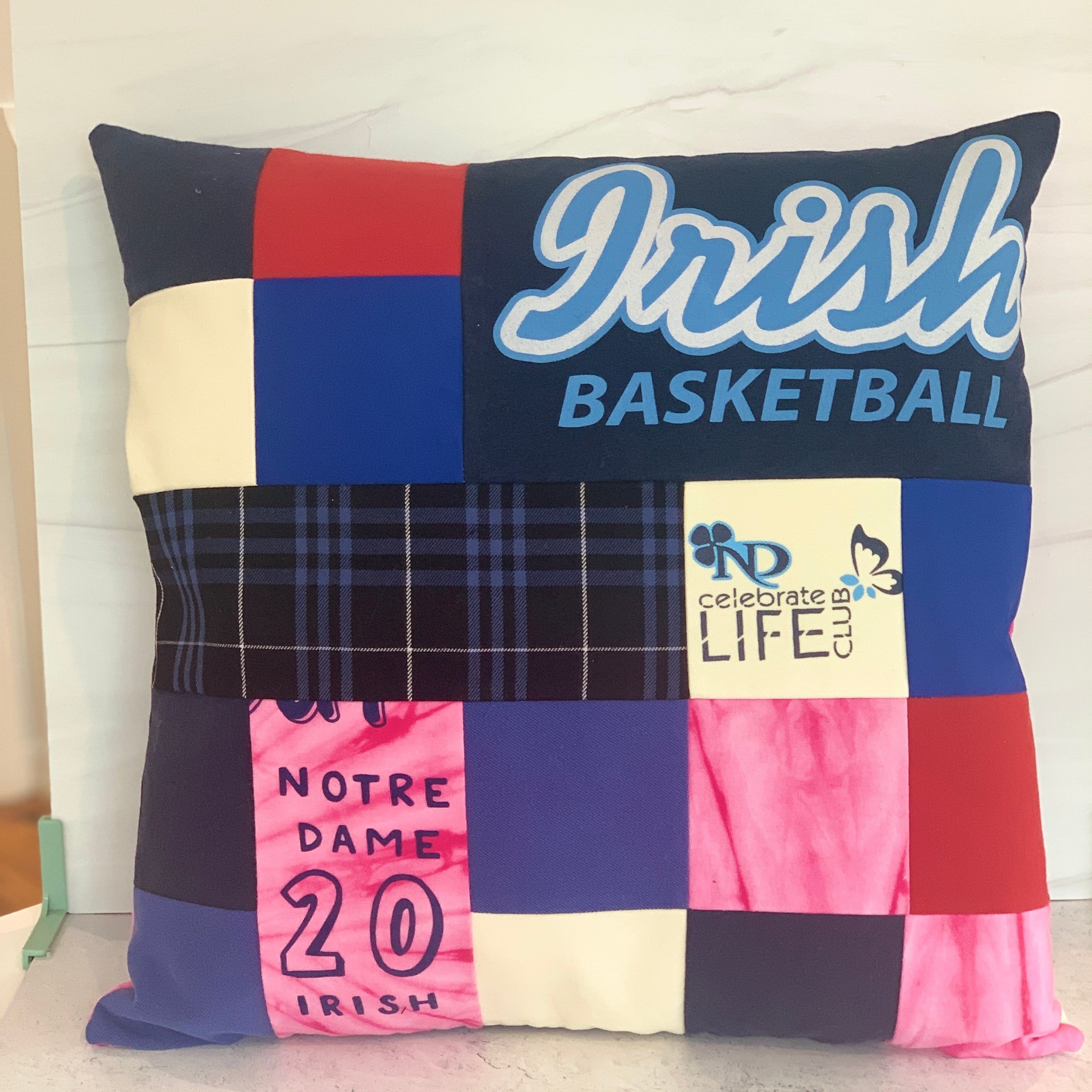 20x20 Notre Dame Irish Basketball Pillow
