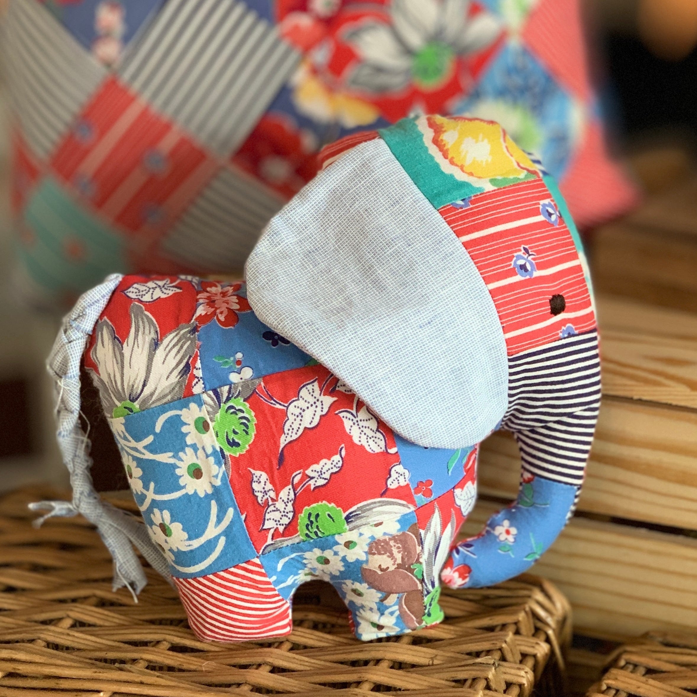 1940s vintage quilt elephant