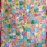 Memory Quilt made from Lilly Pulitzer clothes