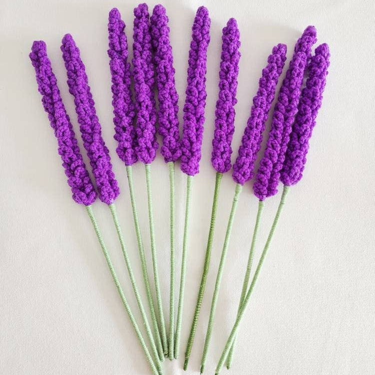 Purple lavender stems.