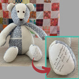 MIMI signature bear with custom message on foot