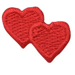Red embroidered double heart for Valentine's Day
