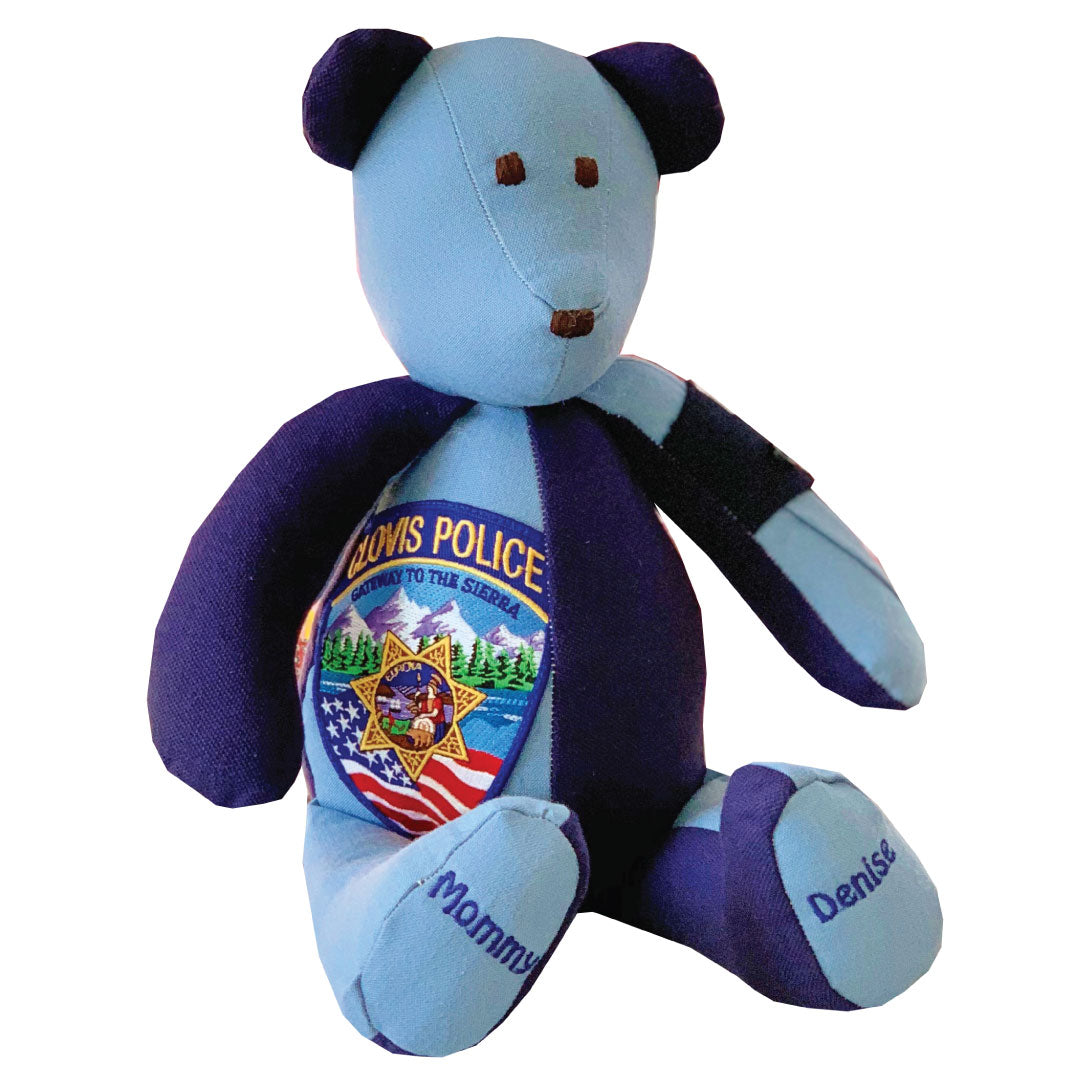 Memory Bear made with uniforms and add on personalization 