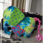 Colorful memory elephant stuffed animal