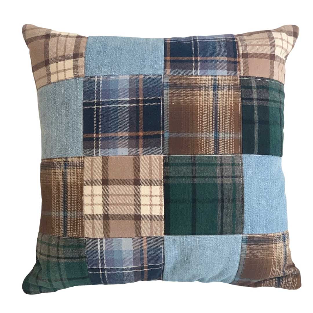 Patchwork Pillow made from 1-4 articles of your favorite clothing