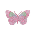 Pink and green butterfly patch