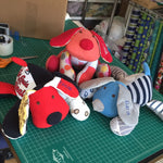Handmade stuffed dog toys